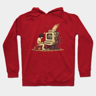 Programmer, retro computer, software developer, gift present ideas Hoodie